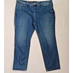 Laurie Felt Jeans Boyfriend PlusSz 26W Regular Classic Straight Leg Blue Stretch